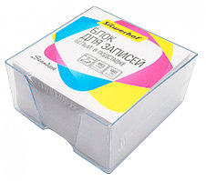Блок для записей бумажный Silwerhof Стандарт 701021 90х90х45мм 80г/м2 92% белый в подставке