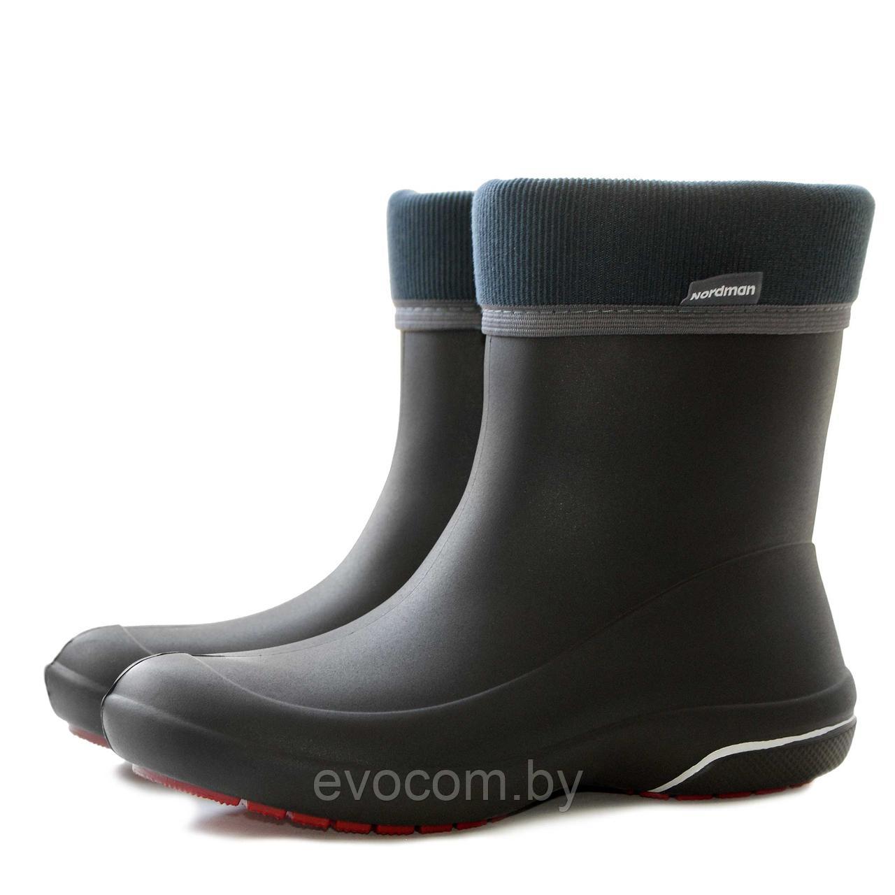 Полусапоги ЭВА женские утеплен., черн/красн, р.40/41 Kleo Nordman (полусапожки женские из ЭВА с подошвой ТЭП,