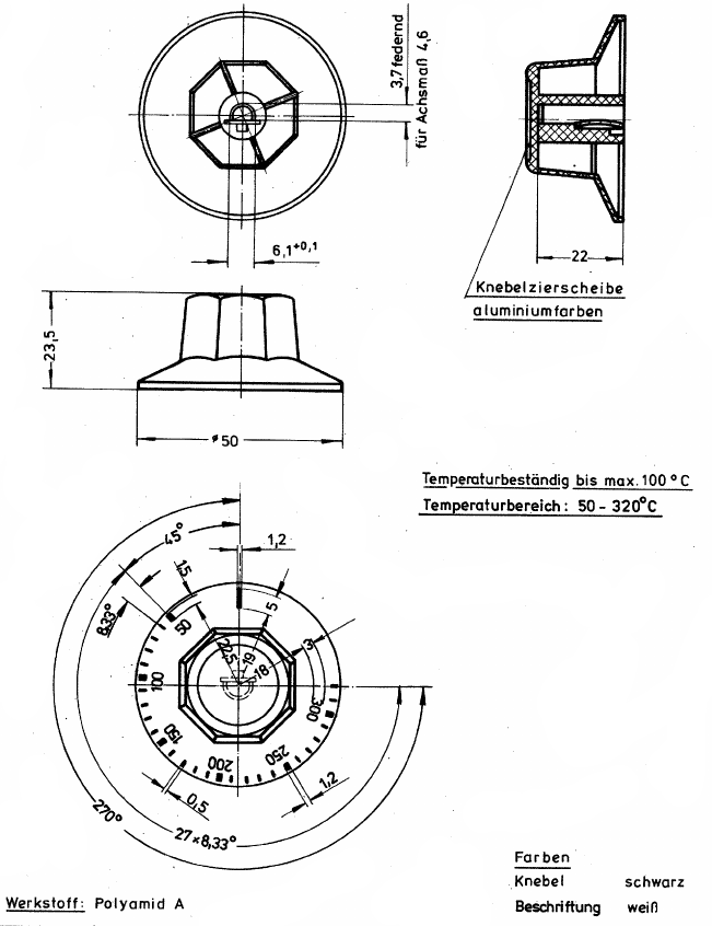 Ручка к терморегулятору E.G.O. 50-300 (арт.524.807) - фото 3 - id-p166634895