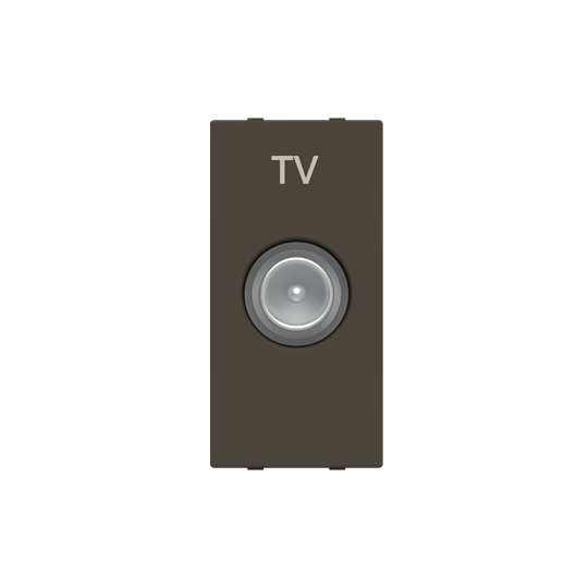 Розетка TV с накладкой 1 модуль, антрацит - фото 1 - id-p166637659