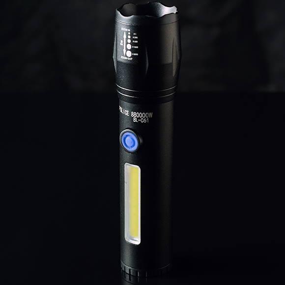 Фонарик USB LED BL-C61 с зумом - фото 2 - id-p166639672