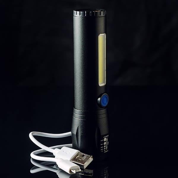 Фонарик USB LED BL-C61 с зумом - фото 3 - id-p166639672