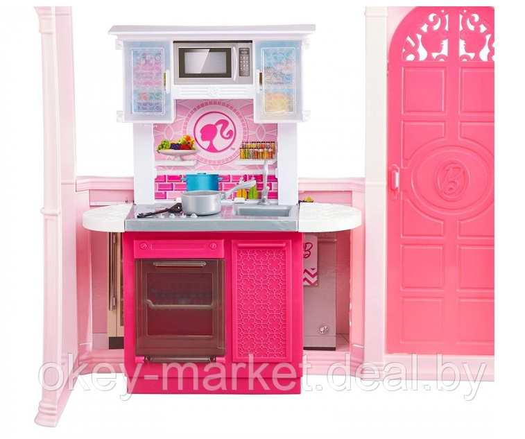 Домик для Барби с 4 комнатами и бассейном + 3 куклы Barbie Dreamhouse Mattel - фото 7 - id-p166641213