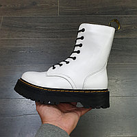 Ботинки Dr. Martens Platform White Black с мехом