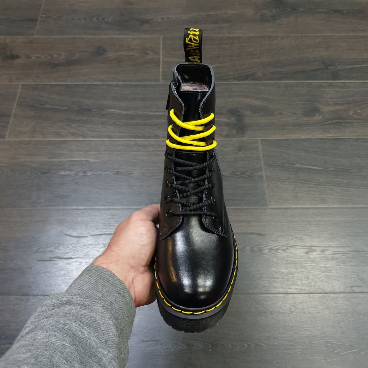 Ботинки Dr. Martens Platform Black с мехом - фото 3 - id-p134740966