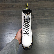 Ботинки Dr. Martens Platform White Black с мехом, фото 3