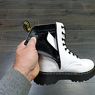 Ботинки Dr. Martens Platform White Black с мехом, фото 5