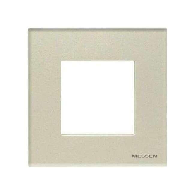 Рамка 1 пост жемчужное стекло