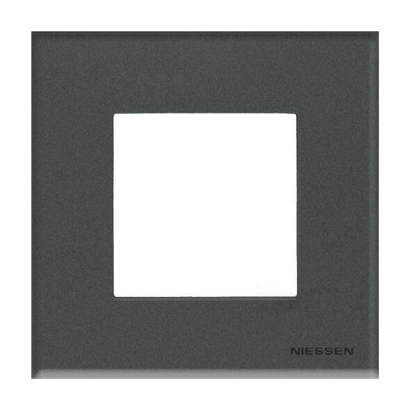 Рамка 1 пост стекло графит