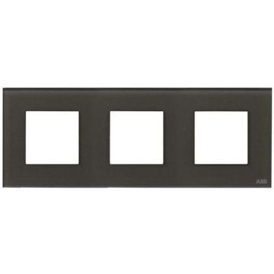 Рамка 3 пост стекло графит