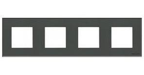 Рамка 4 пост стекло графит