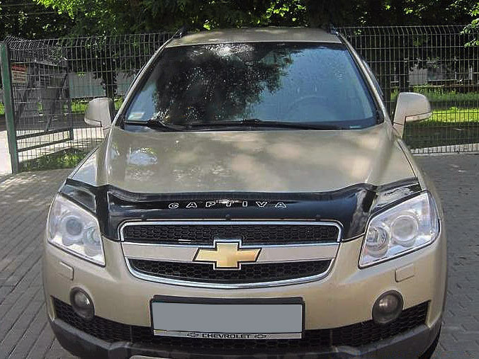 Дефлектор капота - мухобойка, Chevrolet Captiva 2006-2011, VIP TUNING - фото 1 - id-p143772057