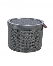 Контейнер круглый Jute 2л, темно-серый