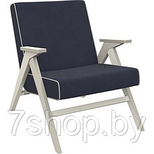 Кресло для отдыха Мебель Импэкс Вест дуб шампань ткань Verona denim blue, кант Verona light grey
