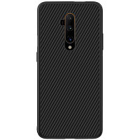 Пластиковый чехол Nillkin Synthetic Fiber Черный для OnePlus 7T Pro