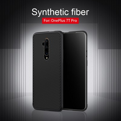 Пластиковый чехол Nillkin Synthetic Fiber Черный для OnePlus 7T Pro - фото 4 - id-p166676059