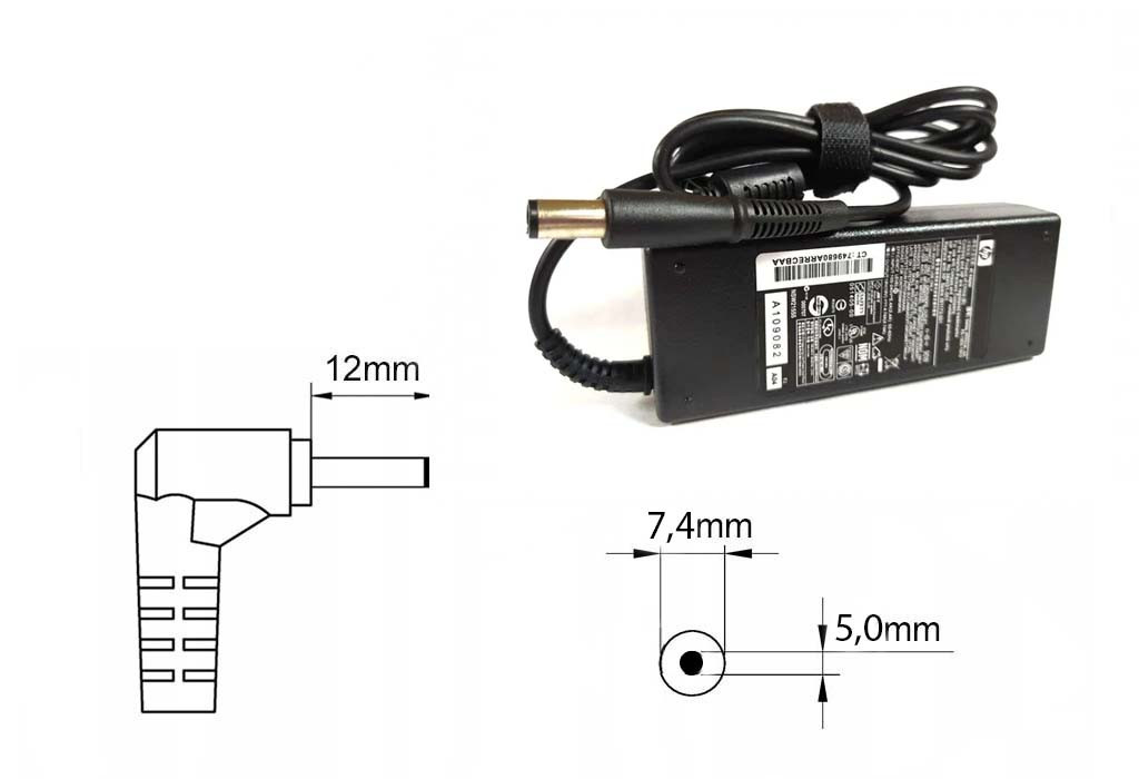 Оригинальная зарядка (блок питания) для ноутбуков HP ADP-90WH B, 374473-001, 90W, штекер 7.4x5.0 мм