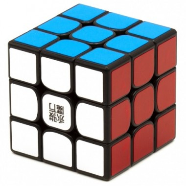 Кубик 3x3 YJ YuLong V2 M / магнитный / черный пластик / с наклейками / Вай Джей, фото 1
