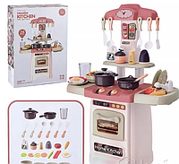 Детская игровая кухня Fashion Kitchen 62 см, 29 предметов, свет звук вода арт. 889-195