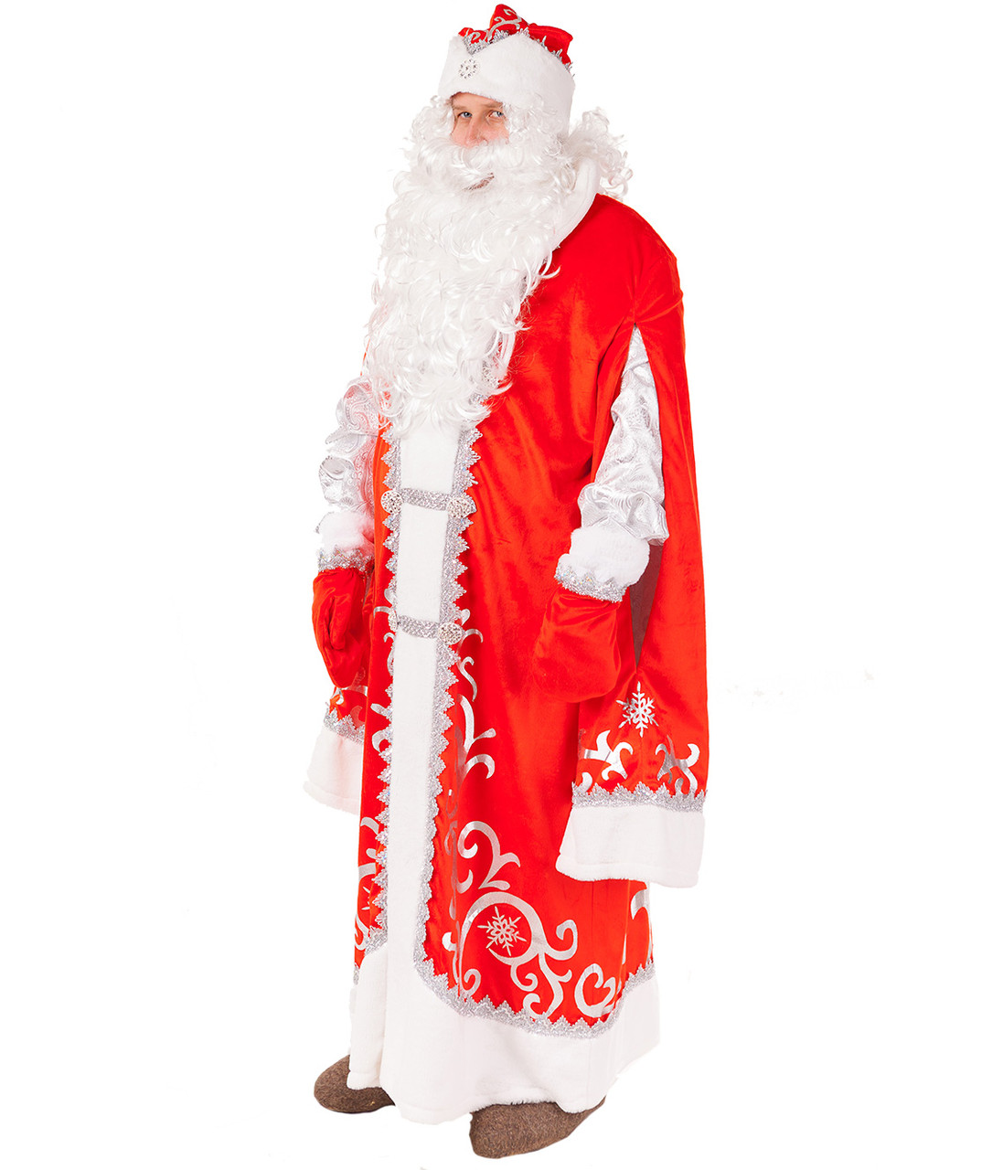 Карнавальный костюм для взрослых Дед Мороз Премиум Пуговка 3008 к-18