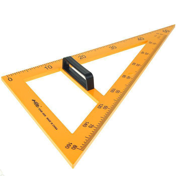 Треугольник для школьной доски, с держателем, прямоугольный, 30° - фото 1 - id-p166549689