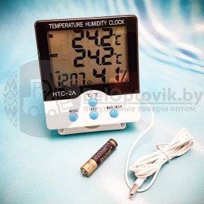 Термометр с выносным датчиком  гигрометр HTC-2A