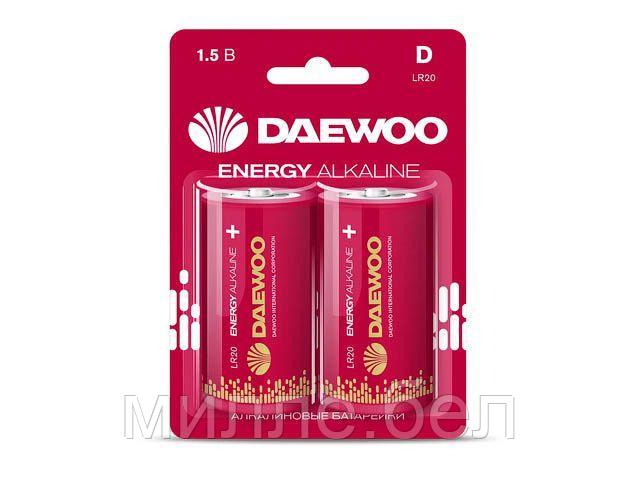 Батарейка D LR20EA-2B 1,5V alkaline 2021 BL-2шт DAEWOO ENERGY - фото 1 - id-p164803671