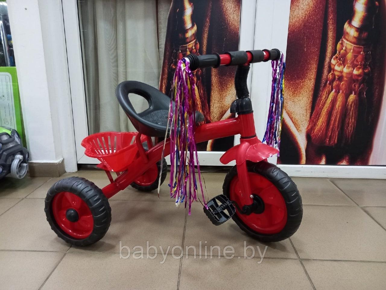 Детский велосипед трехколесный арт 1-10-1 на возраст 1-3 года красный - фото 3 - id-p165103747