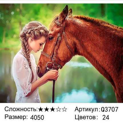 Картина по номерам Любимая лошадь (Q3707)