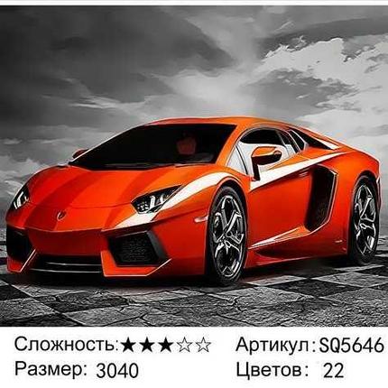 Рисование по номерам Красная Ламборгини (SQ5646), фото 2