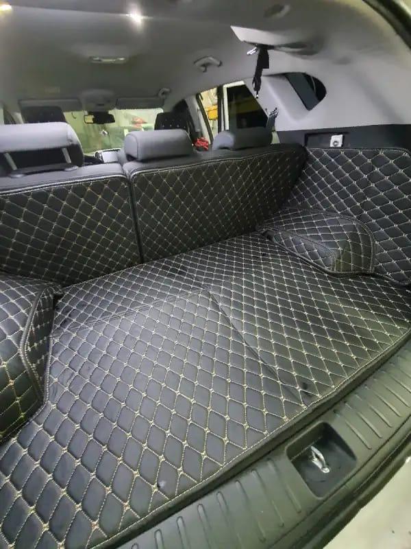 Audi Q5 18- Ковры Салон+Багажник Эко-кожа Черный шов Бежевый 5D LUX FULL Coolpart - фото 9 - id-p166599493