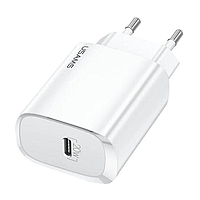 Адаптер сетевой Usams US-CC131 T39 Type-C Single Port PD Fast Charger 20W (EU) White (CC131TC02)