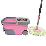 Набор для уборки пола на колёсах с центрифугой (Wring mop) wmp-C700, фото 5