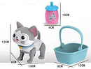 W5599-12 Интерактивный котенок "Домашний питомец", 25х16х18 см, кошка, игрушка, свет+звук, сенсорная, кушает, фото 2