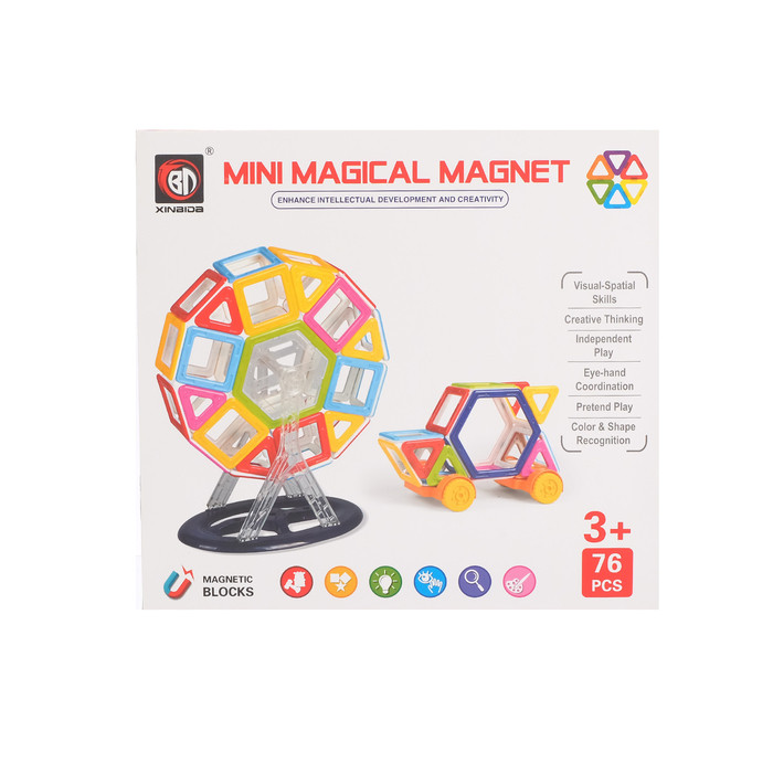 Конструктор магнитный «Мини-магический магнит», 76 деталей - фото 3 - id-p166715603