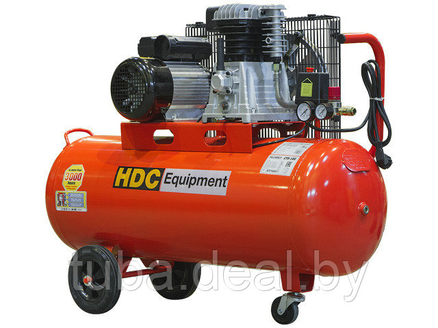 Компрессор HDC HD-A101 ременной (396 л/мин, 10 атм, ременной, масляный, ресив. 100 л, 220 В, 2.20 кВт) (HDC - фото 1 - id-p166722927