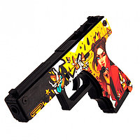 Пистолет VozWooden Active Glock-18 Королева Пуль (деревянный резинкострел) 2002-0202