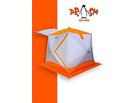 Всесезонная палатка Призма Шелтерс (2-сл) 185*185 (бело-оранжевый)