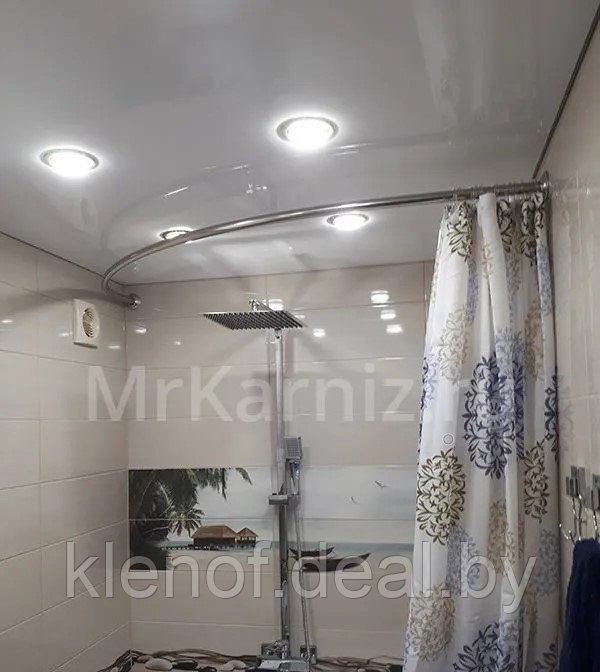 Карниз для ванны Akrilan Esquivel 170х170 нержавеющая сталь - фото 4 - id-p130355100