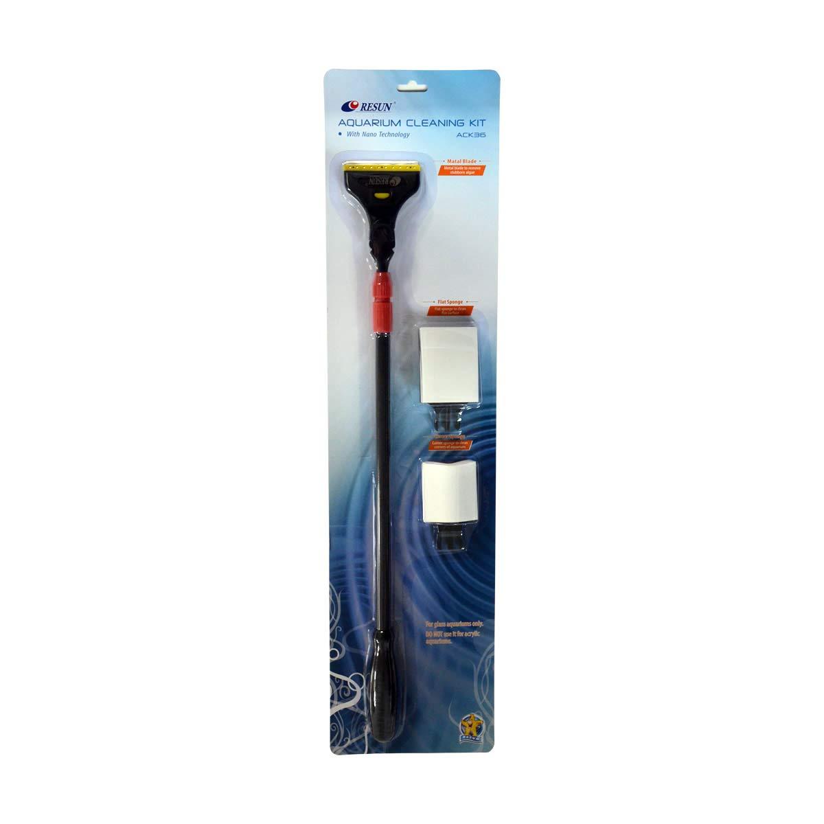 Щетка- скребок (набор) для чистки стекла RESUN ACK36 Aquarium Cleaning Kit, 60см - фото 1 - id-p166601910