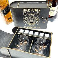 Набор для виски на 2 персоны «TIGER POWER» стаканы с пулями