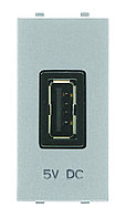 USB зарядное устройство 5V, 1 модуль (750mA), серебро
