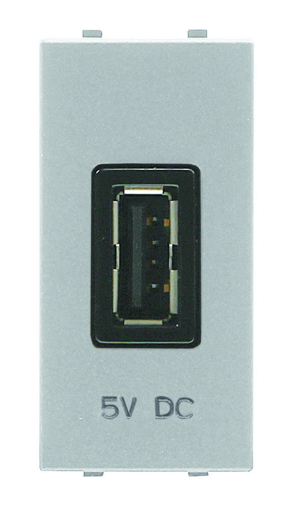 USB зарядное устройство 5V, 1 модуль (750mA), серебро - фото 1 - id-p166765520