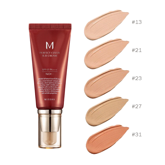 (ТОН 13.21.23.27)ББ КРЕМ MISSHA M PERFECT COVER BB CREAM SPF42/PA+++ - 50ml