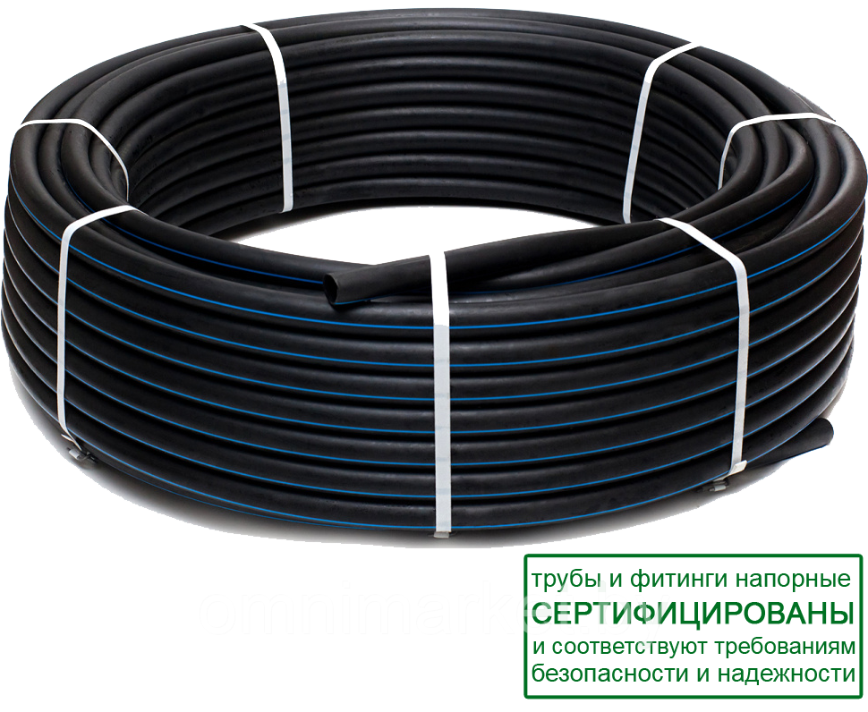 Труба ПНД ПЭ100 SDR 13.6 20х2.0 напорная питьевая черная Акваком, Беларусь - фото 1 - id-p166782705