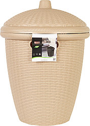 Корзина для белья BranQ коллекция Rattan, плетеная, круглая BQ1204 Слоновая кость