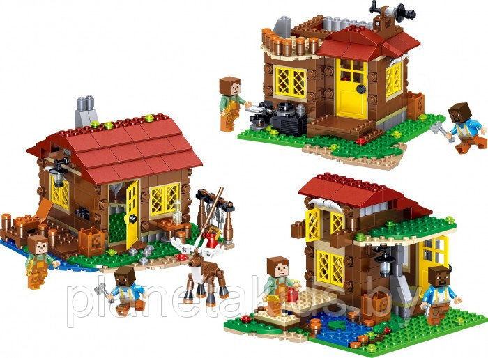 Конструктор Майнкрафт 3 в 1 My World «Охотничий домик» QL0556, 389 деталей, аналог Лего Lego - фото 3 - id-p166787976
