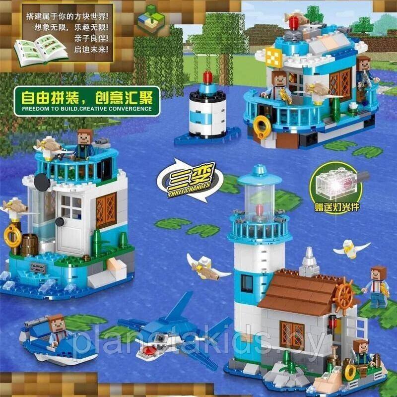 Конструктор Майнкрафт 3 в 1 My World «Дом на реке» QL0557, 470 деталей, аналог Лего Lego - фото 2 - id-p166787981