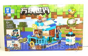 Конструктор Майнкрафт 3 в 1 My World «Дом на реке» QL0557, 470 деталей, аналог Лего  Lego