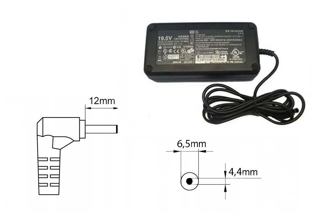 Зарядка (блок питания) для ноутбука Sony 19.5V 7.7A 150W, штекер 6.5x4.4 мм